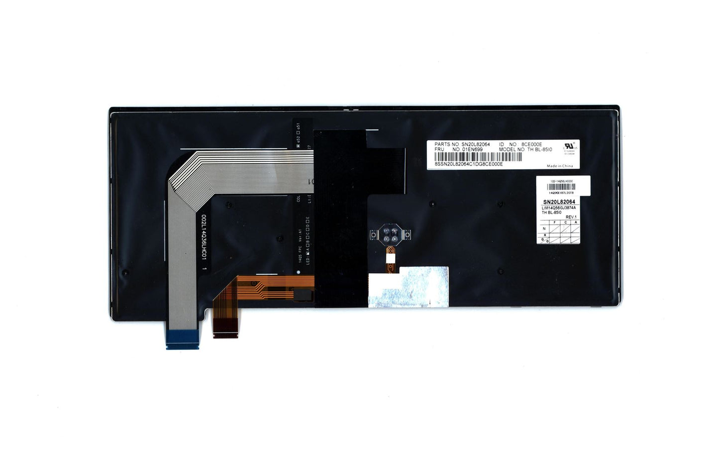 Lenovo ThinkPad T470s 13 2 Clavier Italien Noir Rétroéclairé 01EN699