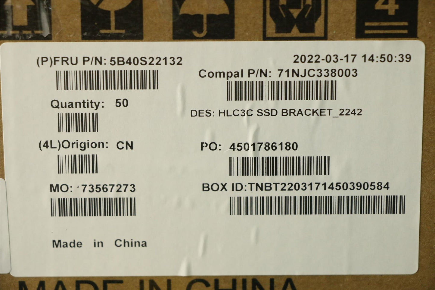 Lenovo Bracket C 82UD for 2242 SSD 5B40S22132