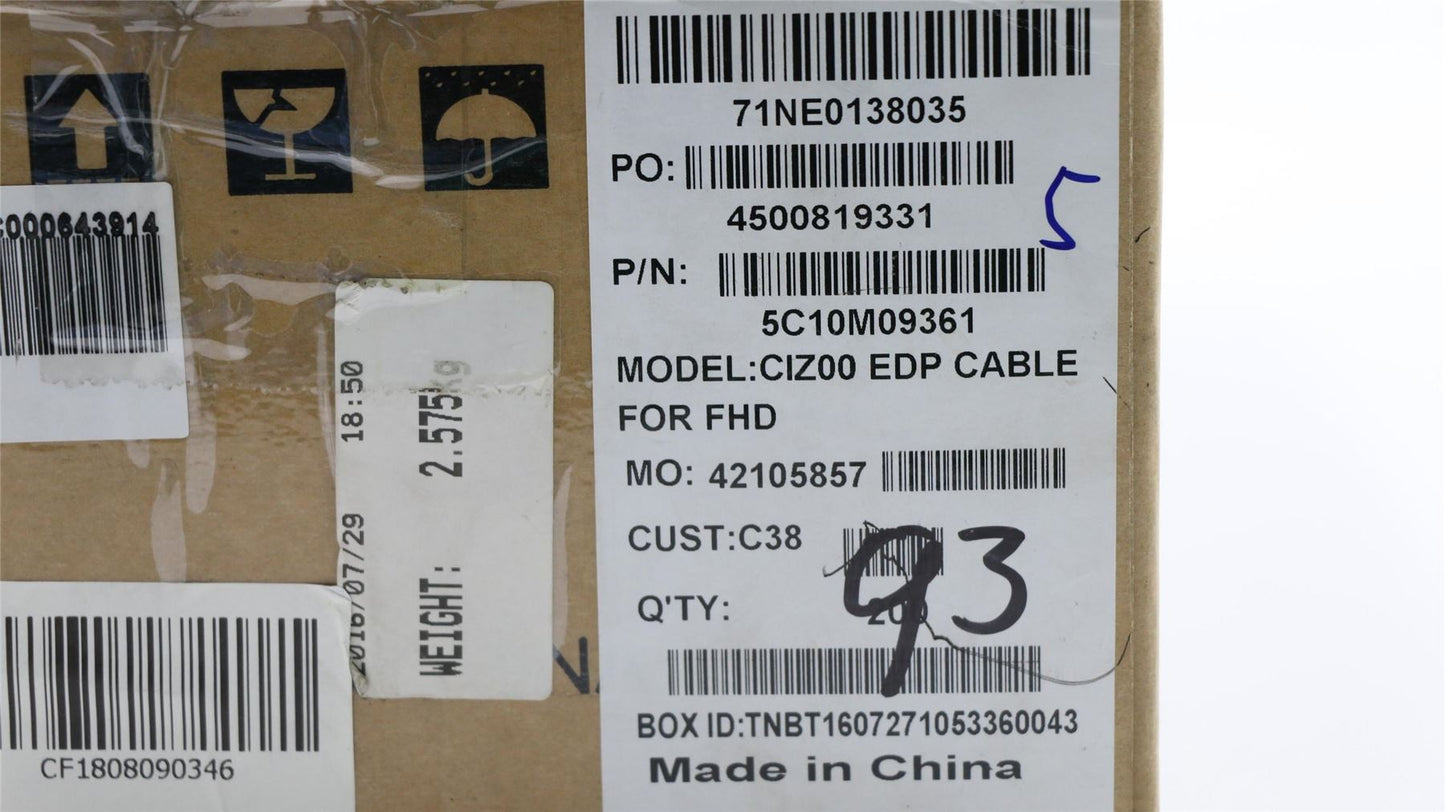 Lenovo IdeaPad 710S Plus-13ISK Cable Lcd Screen Display LED 5C10M09361
