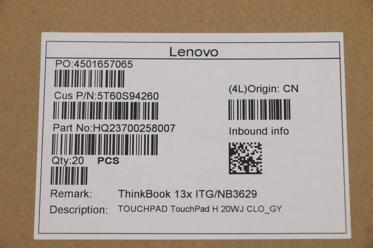 Lenovo H 20WJ CLO_GY Touchpad Board 5T60S94260