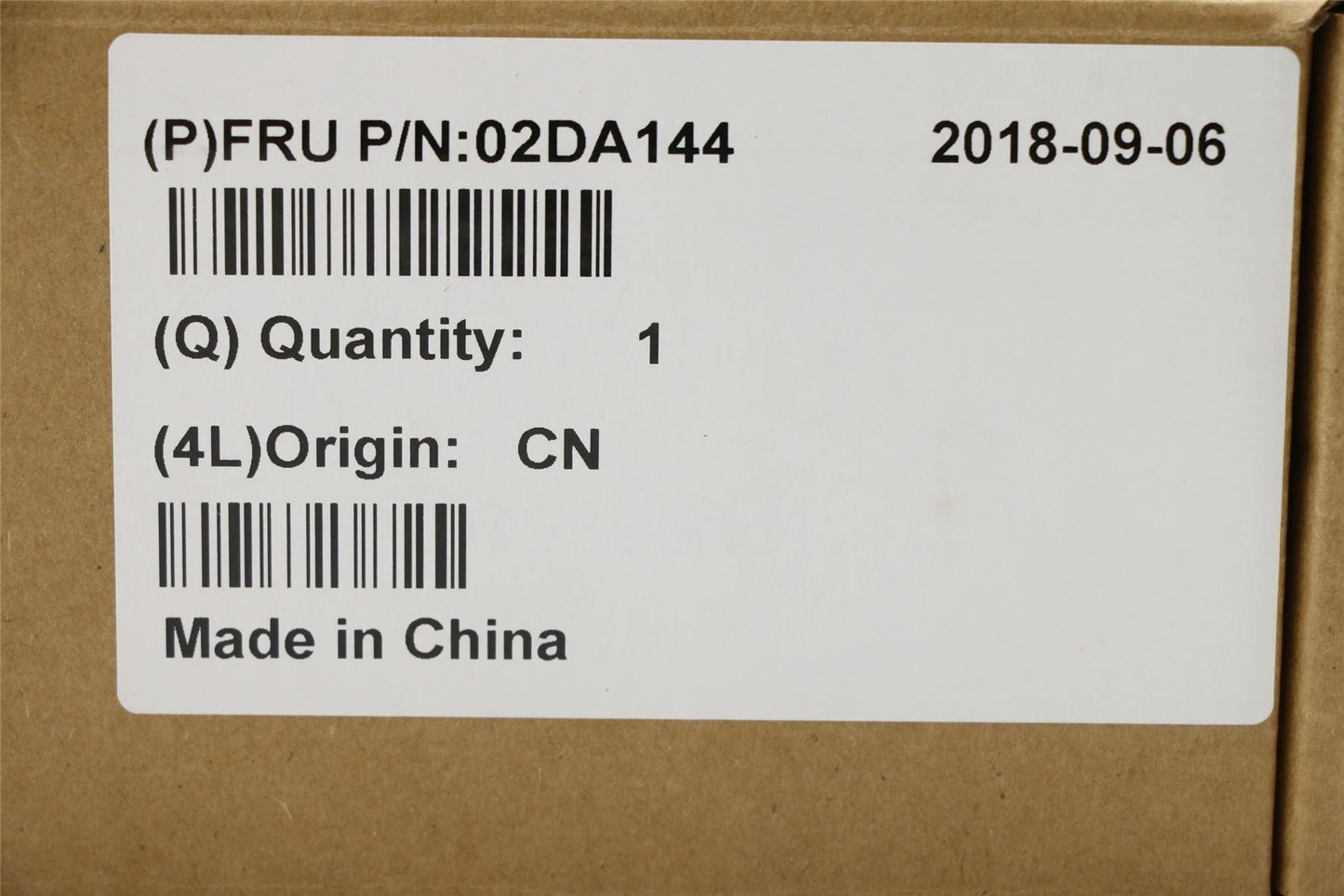 Lenovo 02DA144 Strom3 FRU GEO Label Kit,Black