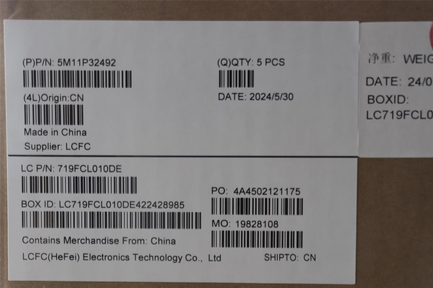 Lenovo MECH_ASM FRU BUL BL (TRI) UK BK 5M11P32494