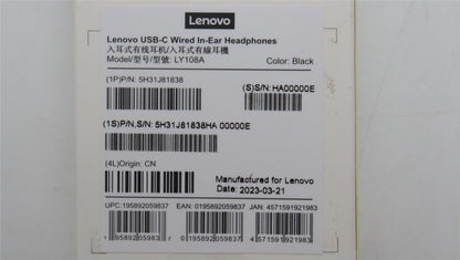 Lenovo L_USB-C Wired Headphone 5H31J81838