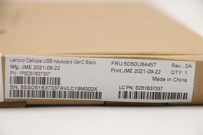 Lenovo USB Calliope KB BK LA SPA 5D50U84457