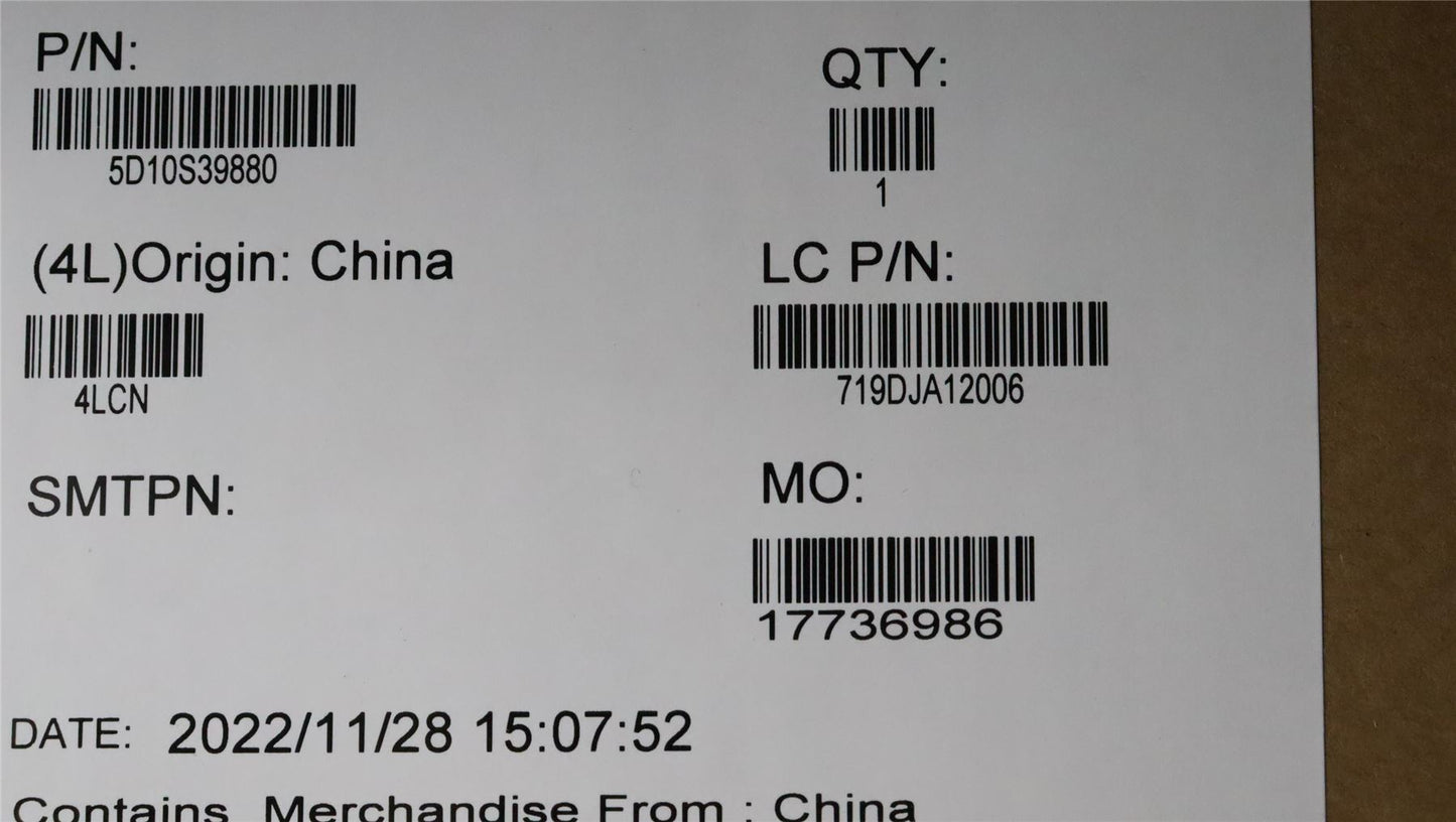 Lenovo LCD Module L82TK_Touch 5D10S39880