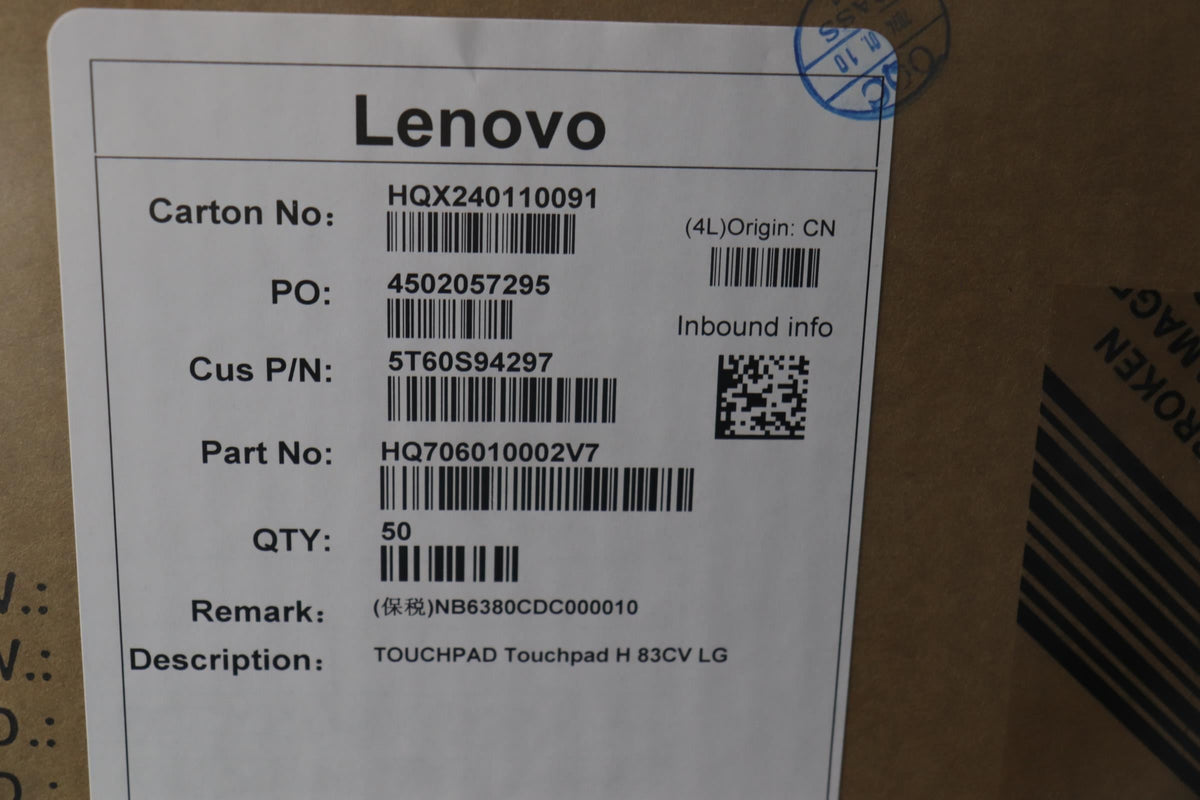 Lenovo H 83CV LG Touchpad Board 5T60S94297