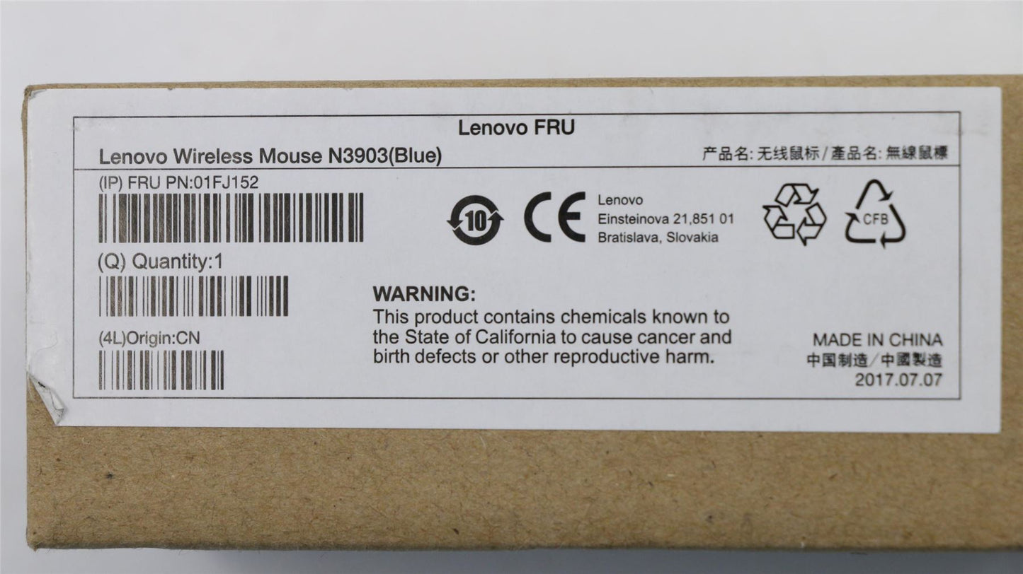 Lenovo Wireless Mouse N3903 (Blue) 01FJ152
