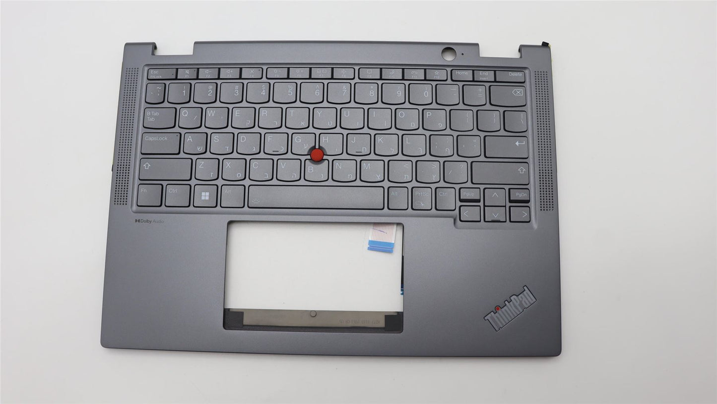 Lenovo ThinkPad X13 Gen 4 Keyboard Palmrest Top Cover Hebrew Grey 5M11L64334