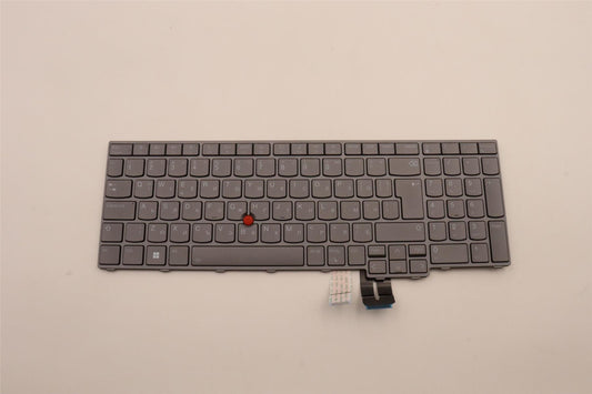 Lenovo ThinkPad P16 Gen 2 P16 Gen 1 Keyboard Bulgarian Grey Backlit 5N21F39364