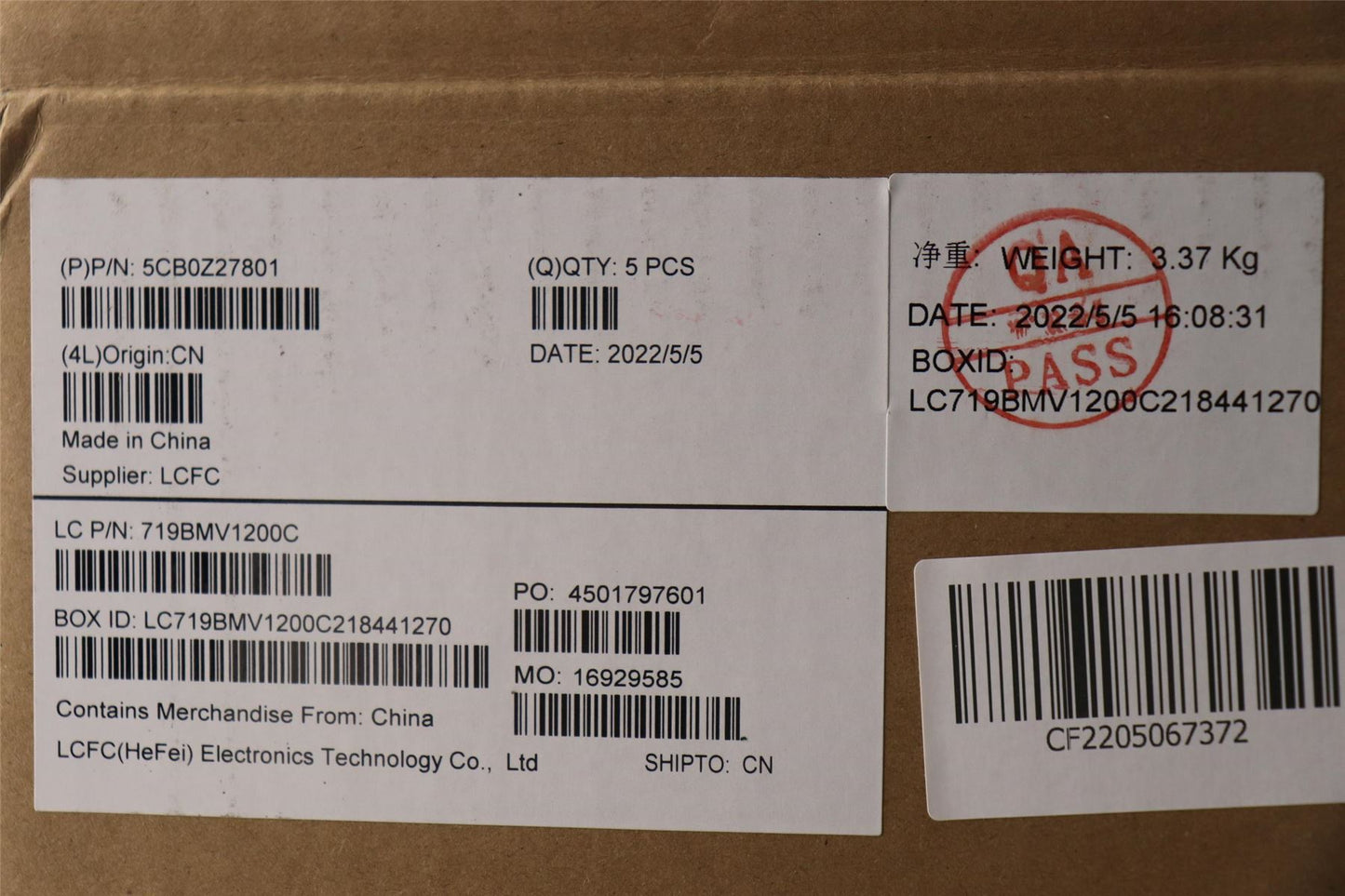 Lenovo Upper Case ASM_CF-E B 82C1 PG 5CB0Z27801