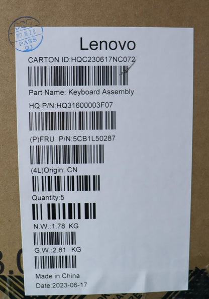 Lenovo Yoga 7 14ARP8 Palmrest Cover Touchpad Keyboard Spanish 5CB1L50287