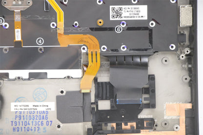 Lenovo ThinkPad X1 8th Gen Keyboard Palmrest Top Cover Estonian Black 5M10Z27523