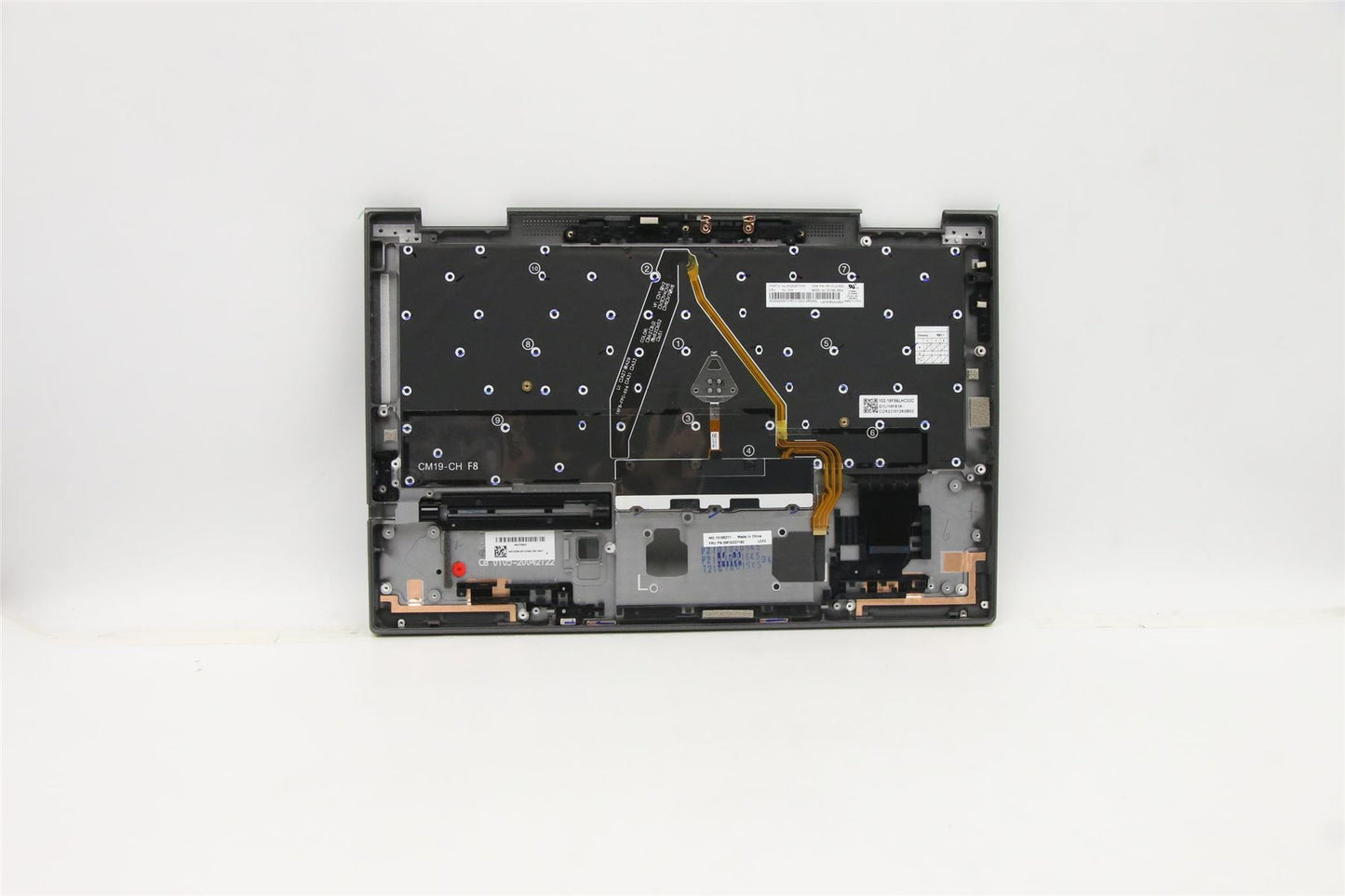 Lenovo Yoga X1 5th Keyboard Palmrest Top Cover Slovenian Grey Backlit 5M10Z37192
