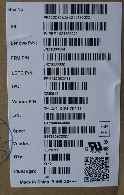 Lenovo ThinkPad P16s 1 L15 3 T16 1 Keyboard Czech Black 5N21D93832