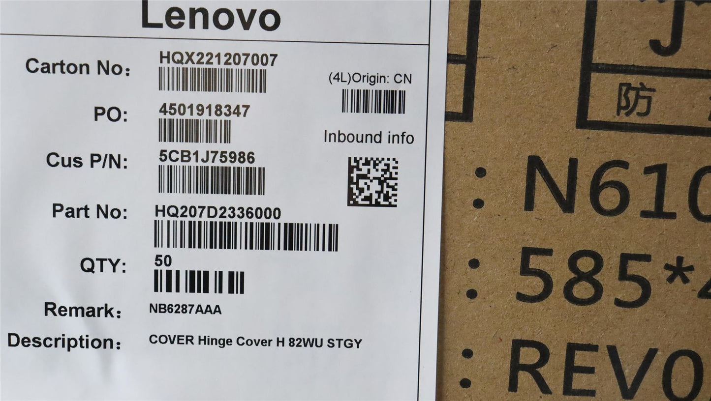 Lenovo Yoga 6 14IAP8 6 14IRP8 6 14APU8 Hinge Cap Strip Trim Cover 5CB1J75986