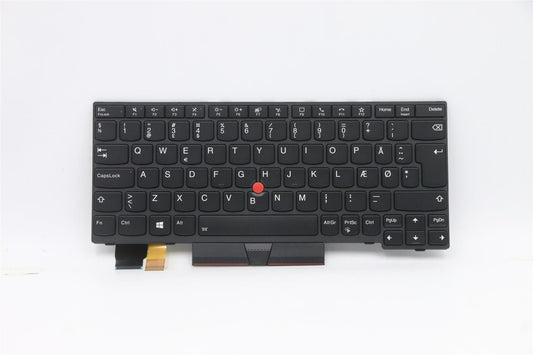 Lenovo ThinkPad L13 2 X13 Keyboard Danish Black Backlit 5N20V43336