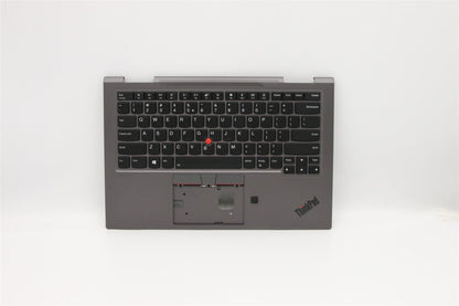 Lenovo Yoga X1 4th Keyboard Palmrest Top Cover US International Grey 5M10V24847