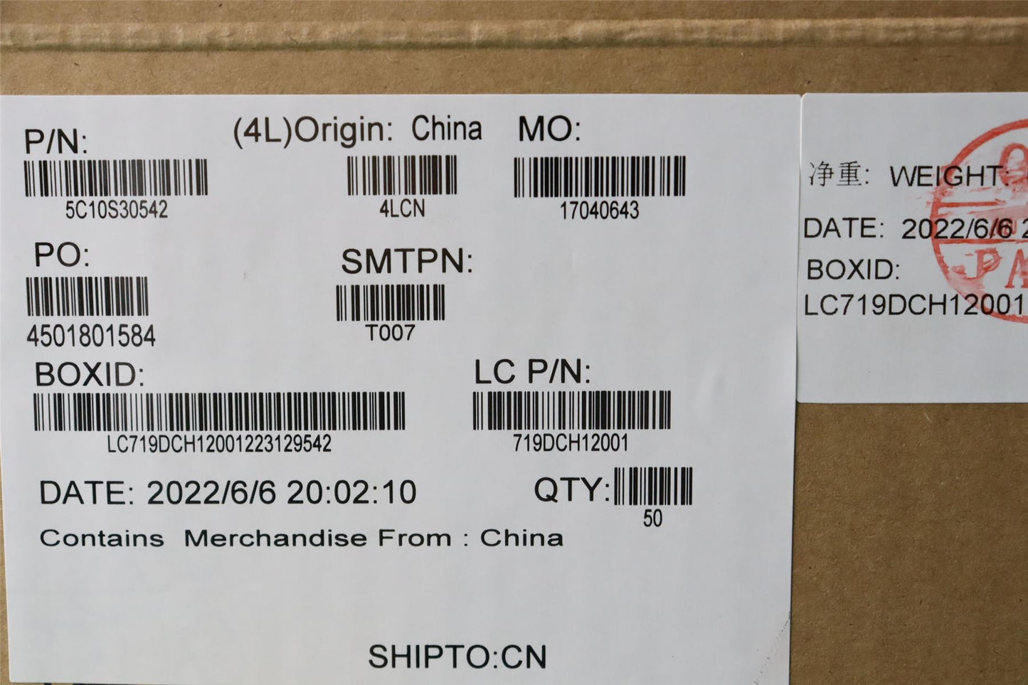 Lenovo Yoga 7 14ARB7 USB Sub Board Cable 5C10S30542