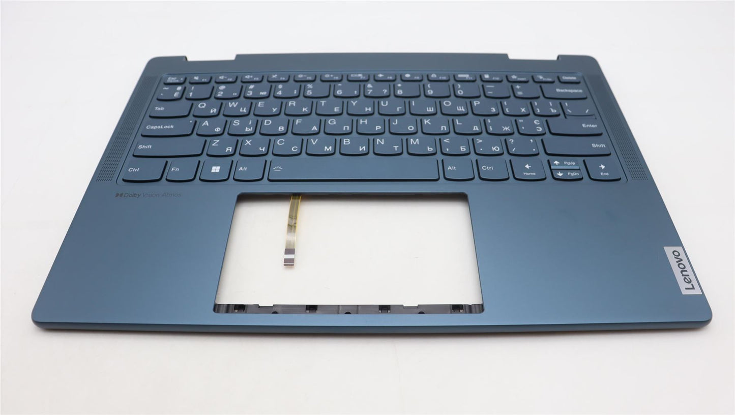 Lenovo Yoga 7 14ARP8 Keyboard Palmrest Top Cover Ukrainian Tidal Teal 5CB1L48347