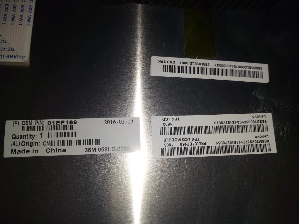 Lenovo MECH_ASM FHD 27.0 Panel A910 touch 01EF169