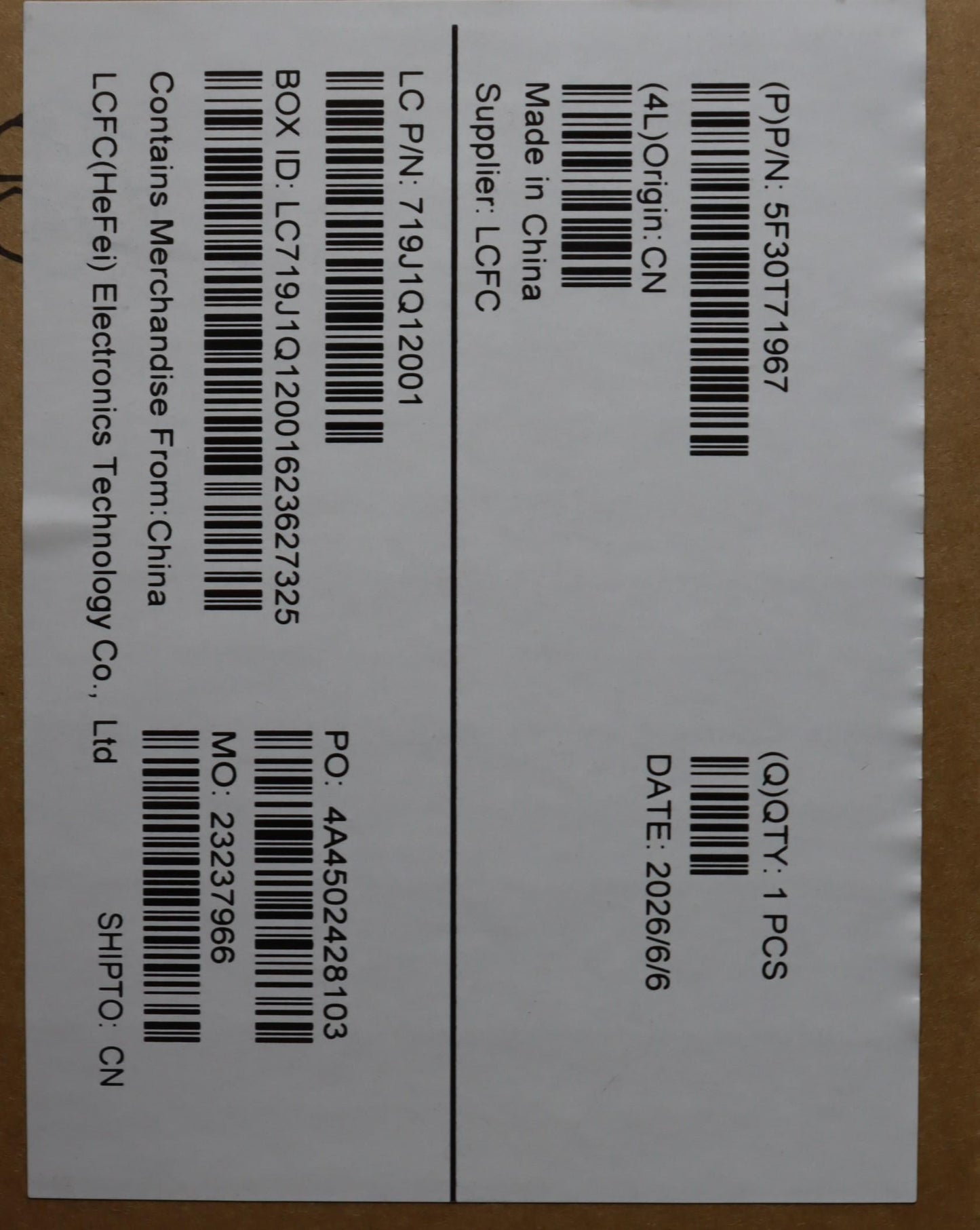 Lenovo FINGER_PRT FINGER PRT L83VG FP w/PWR BTN Fingerprint FPR Power Button Board 5F30T71967