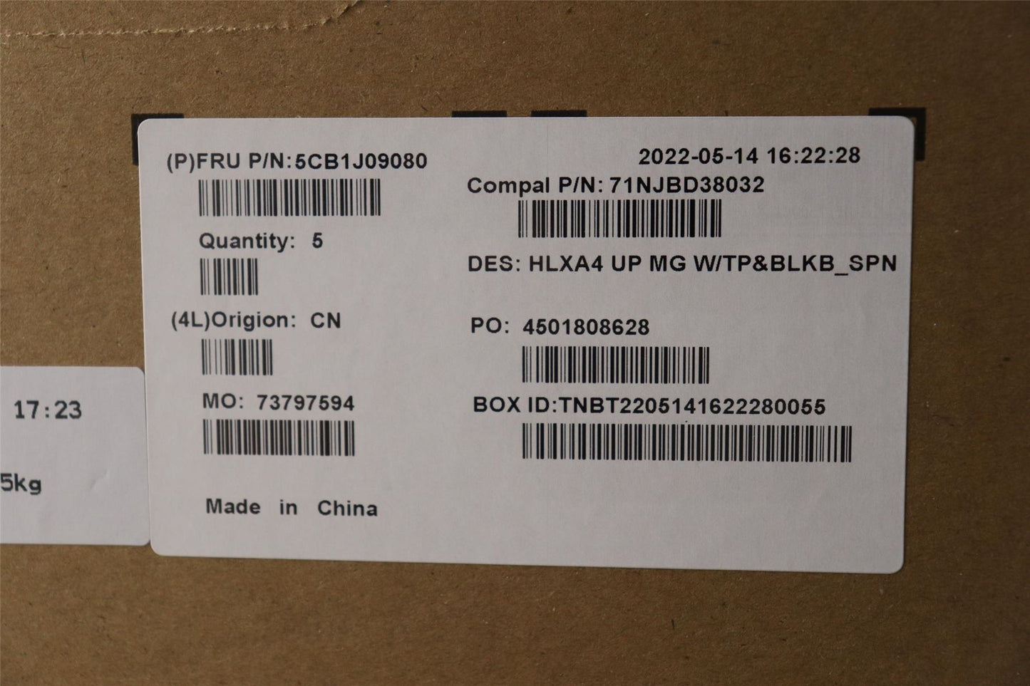 Lenovo ThinkBook 14 G4 IAP Tastatur Handballenauflage Obere Abdeckung Spanisch Grau 5CB1J09080