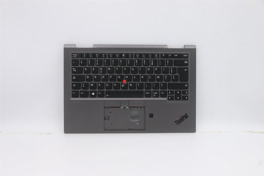 Lenovo Yoga X1 5th Keyboard Palmrest Top Cover French Grey Backlit 5M10Z37088