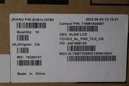 Lenovo LCD Cover W/Ant C82XD T30FHD AL CG 5CB1L10780