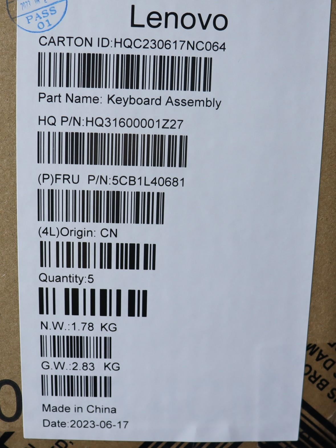Lenovo Yoga 7 14IRH8 Palmrest Cover Touchpad Keyboard Hungarian 5CB1L40681