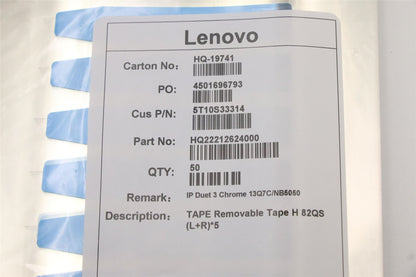 Lenovo 5T10S33314 TAPE Removable Tape H 82QS (L+R)*5