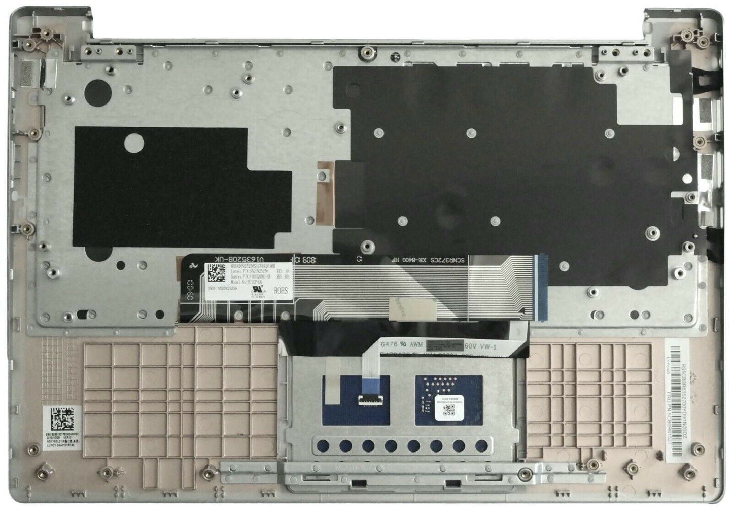 Lenovo IdeaPad S130-11IGM Keyboard Palmrest Top Cover UK Silver 5CB0R61527