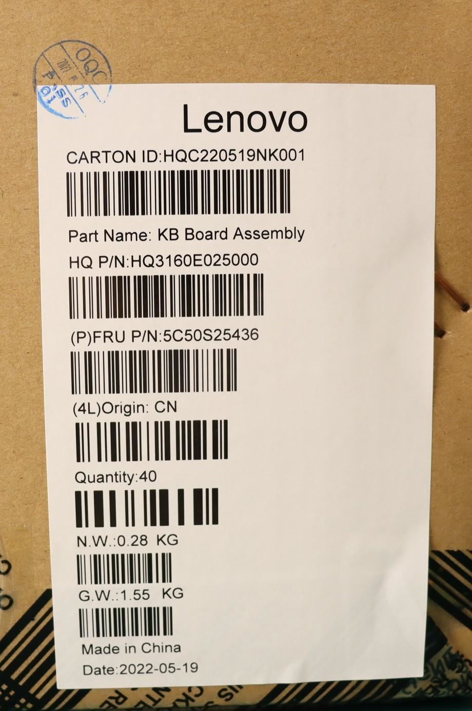 Lenovo Sensor_Board H 82SN AMD 5C50S25436