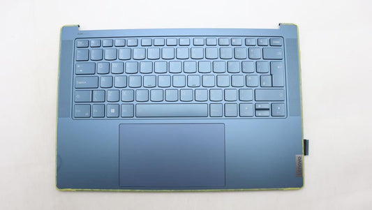 Lenovo Yoga 7 14APU8 Palmrest Cover Touchpad Keyboard UK Tidal Teal 5CB1L80587