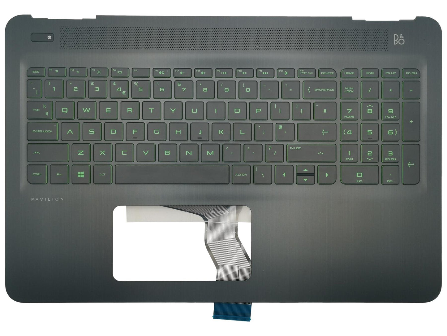 Genuine HP Pavilion 15-DP Palmrest Cover Keyboard UK Black L43007-031