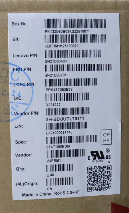 Lenovo ThinkPad L15 Gen 3 P16s Gen 1 T16 Gen 1 Keyboard 5N21D93791