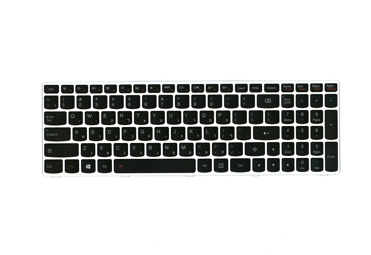 Lenovo HEB-T6G1B-JME-BlackKey-BLKBD Hebrew Keyboard 5N20H03461