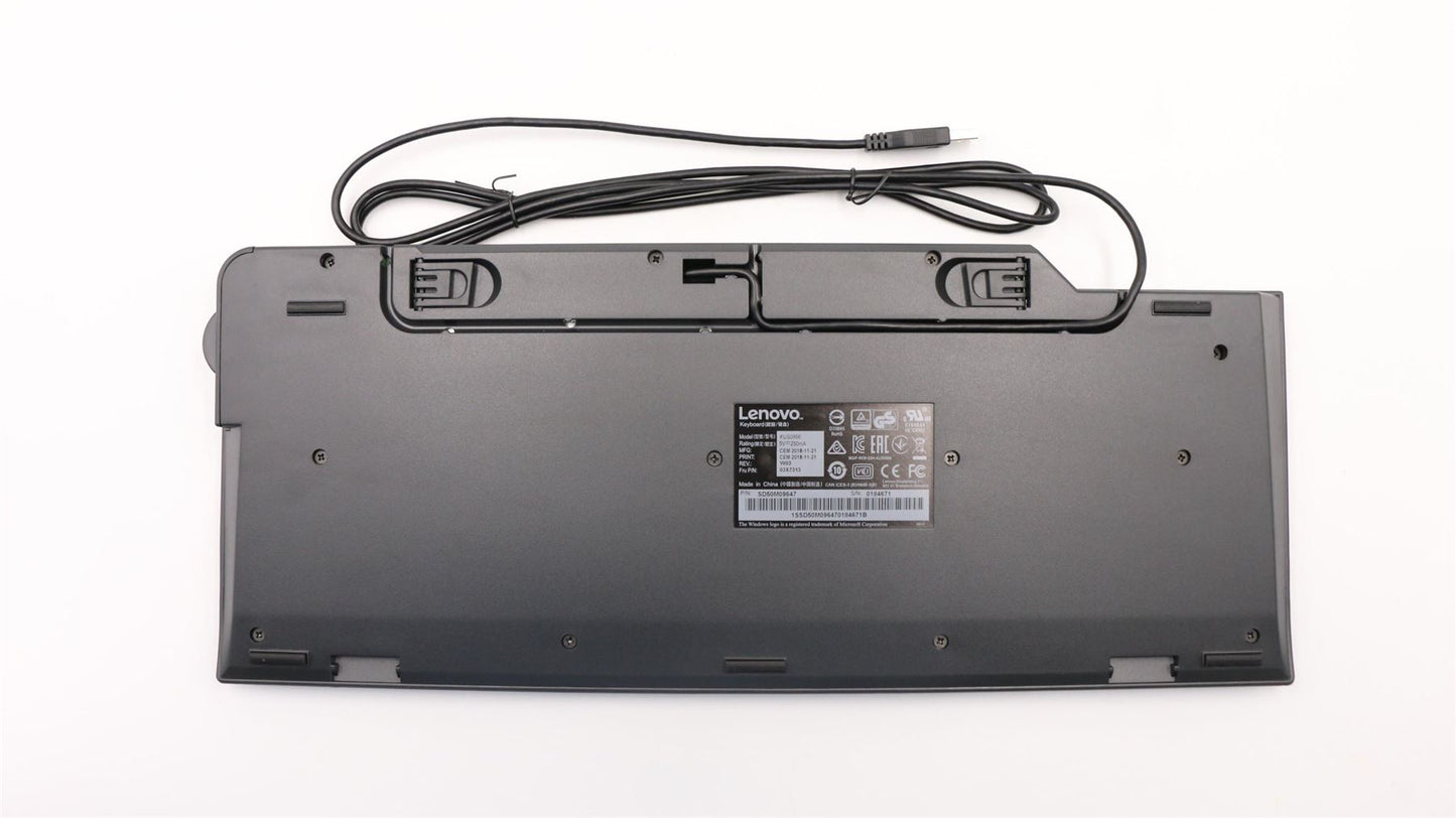 Lenovo ThinkStation P330 Tiny P330 2nd P520c P500 USB Wired Keyboard 03X7313