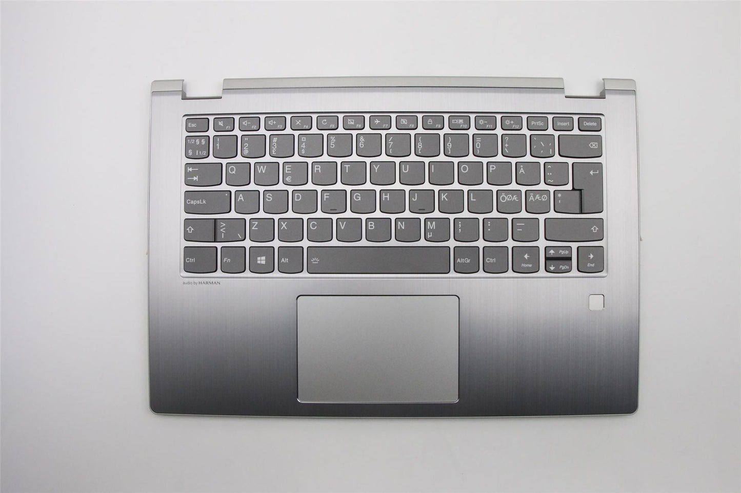 Lenovo Yoga 530-14IKB Keyboard Palmrest Top Cover Nordic Platinum 5CB0R08478