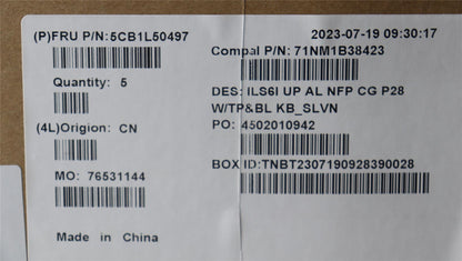 Lenovo COVER UpCase_SLV C82XF NFP CG BL ALDF 5CB1L50497