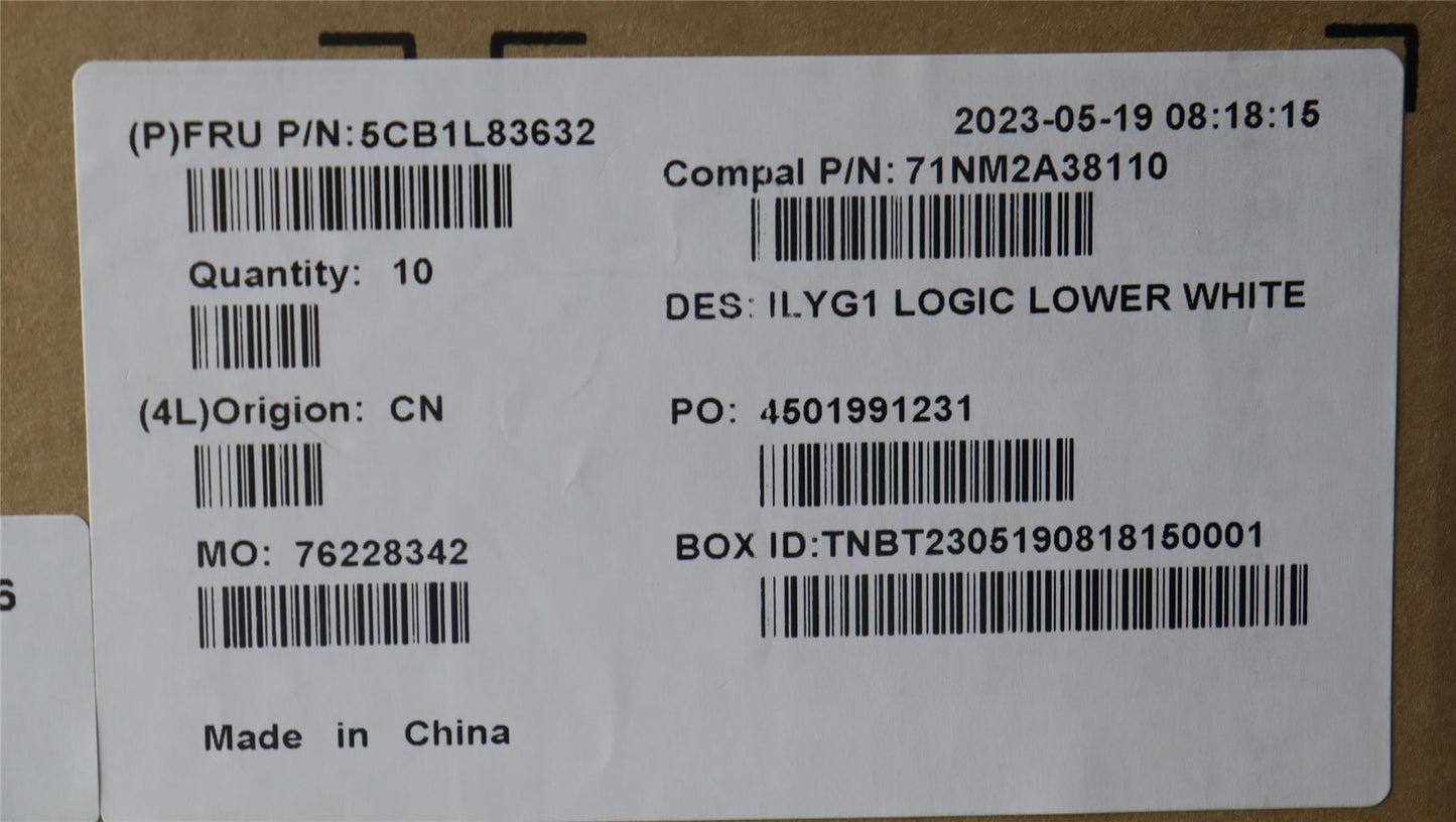 Lenovo Lower Case C 82Y3 White 5CB1L83632