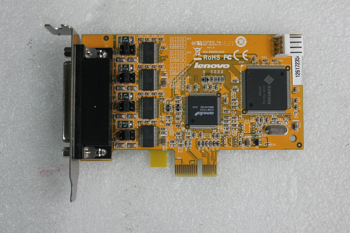 Lenovo Sunix 4 ports card LP (R) Serial PCIe PCI Board 11200420