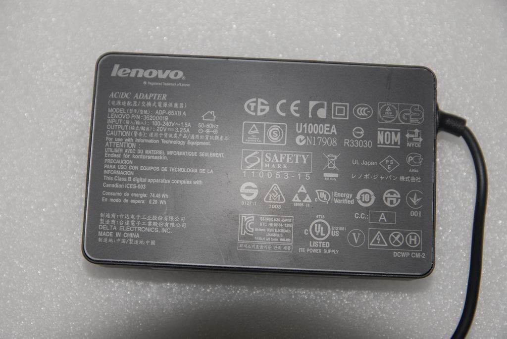 Lenovo Delta ADP-65XB A 20V/3.25A 20V 3.25A AC Charger Adapter 36200019
