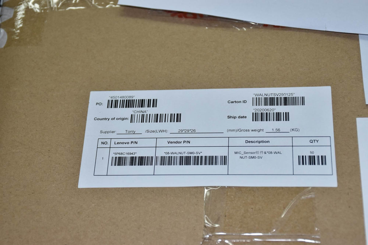 Lenovo MIC_Sensor board&*08-WALNUT-SM0-SV Microphone Sensor Board 5P68C16943