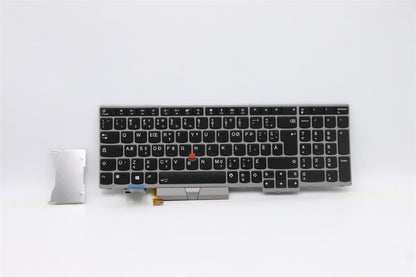 Lenovo ThinkPad E580 Keyboard Canadian Multilingual Silver Backlit 01YN741