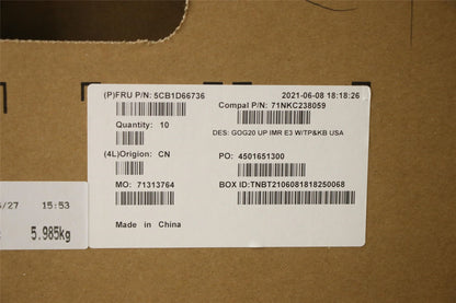 Lenovo IdeaPad 3 15ACH6 Palmrest Cover Touchpad Keyboard US Black 5CB1D66736