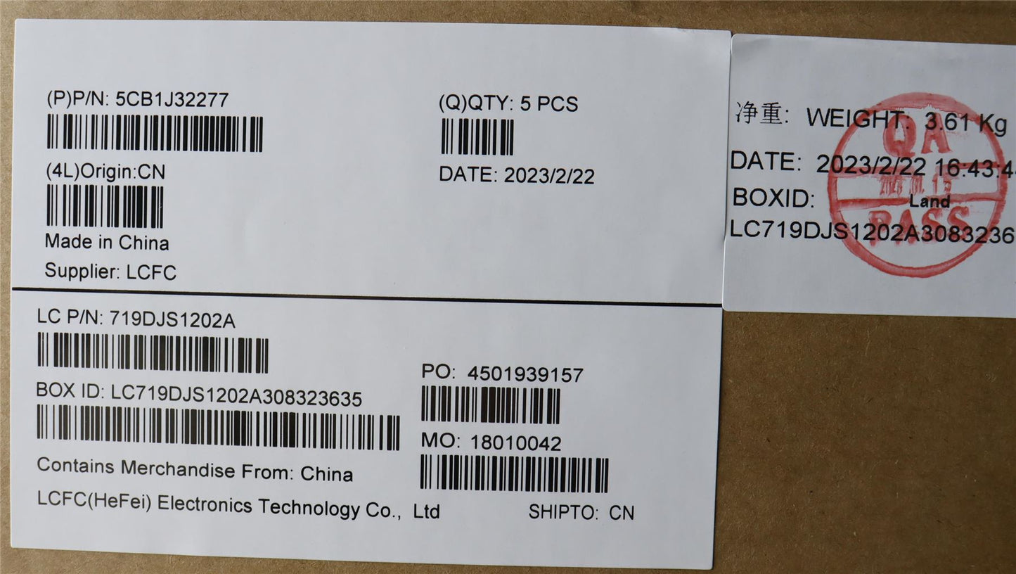 Lenovo Upper Case ASM_SWS L82UG SG_RGB 5CB1J32277
