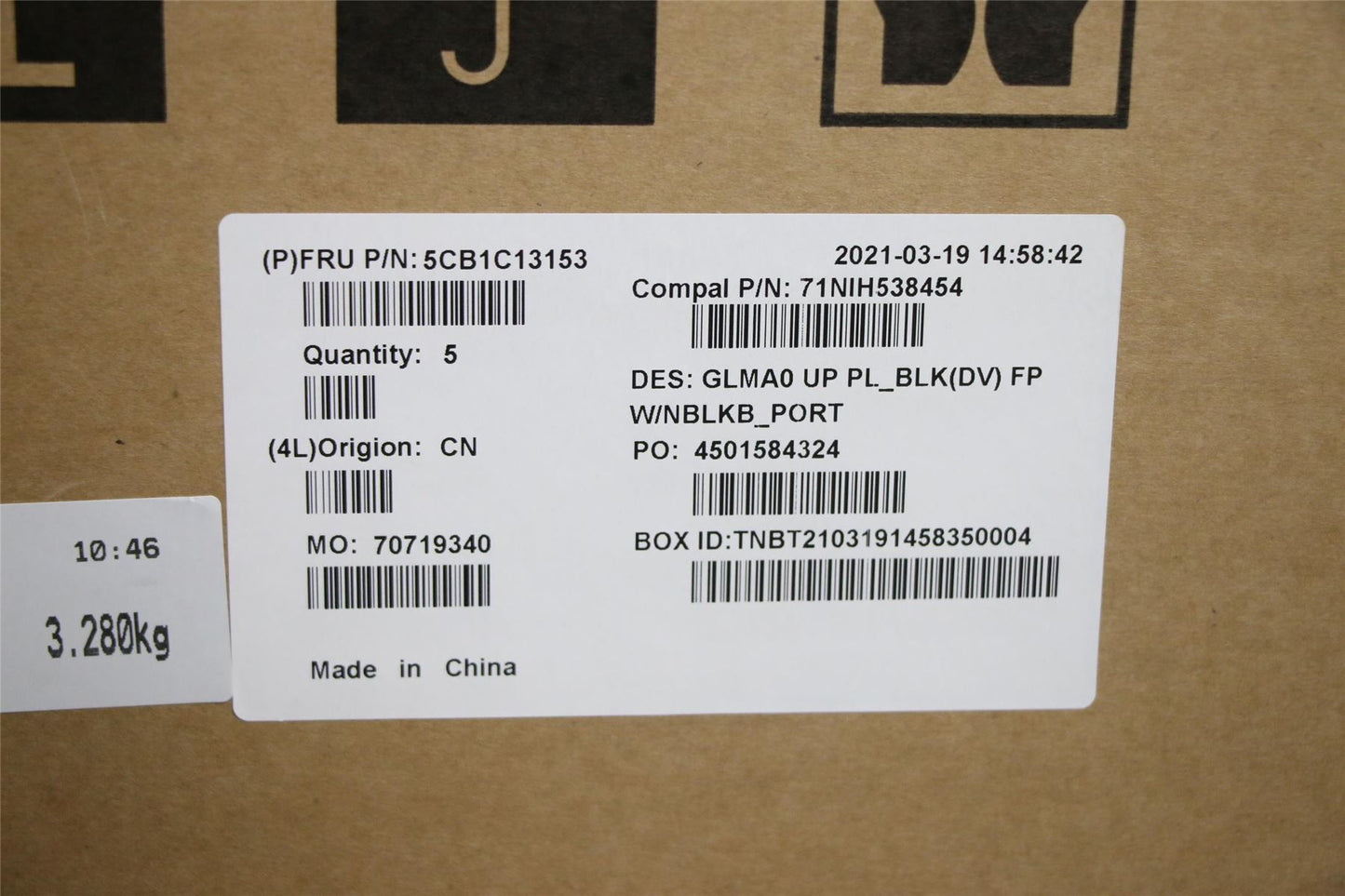 Lenovo Upper C82LM PL_BLKD FP NBLKB_PORT 5CB1C13153