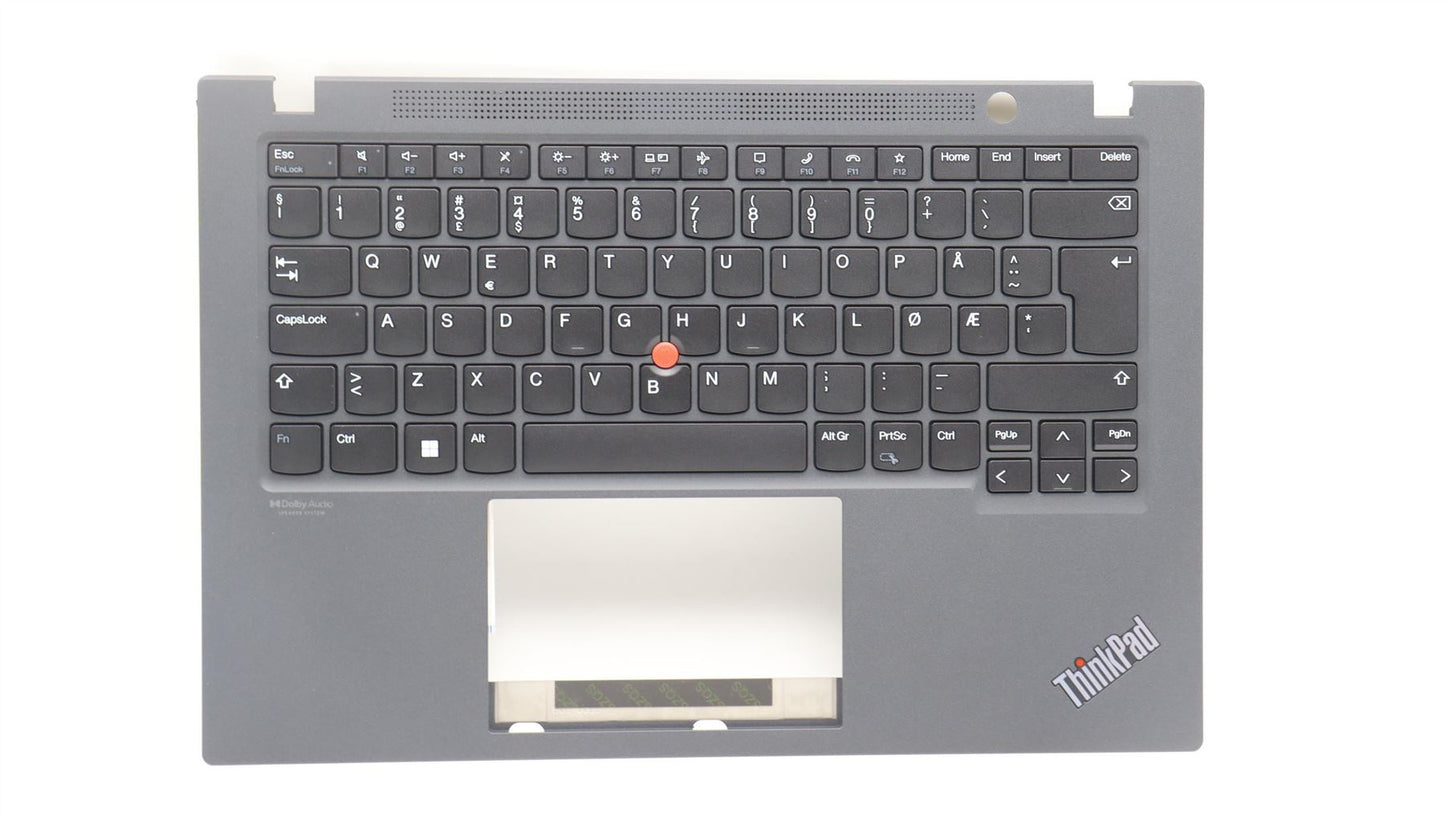 Lenovo ThinkPad T14s 2 Keyboard Palmrest Top Cover Norwegian Black 5M11A37120