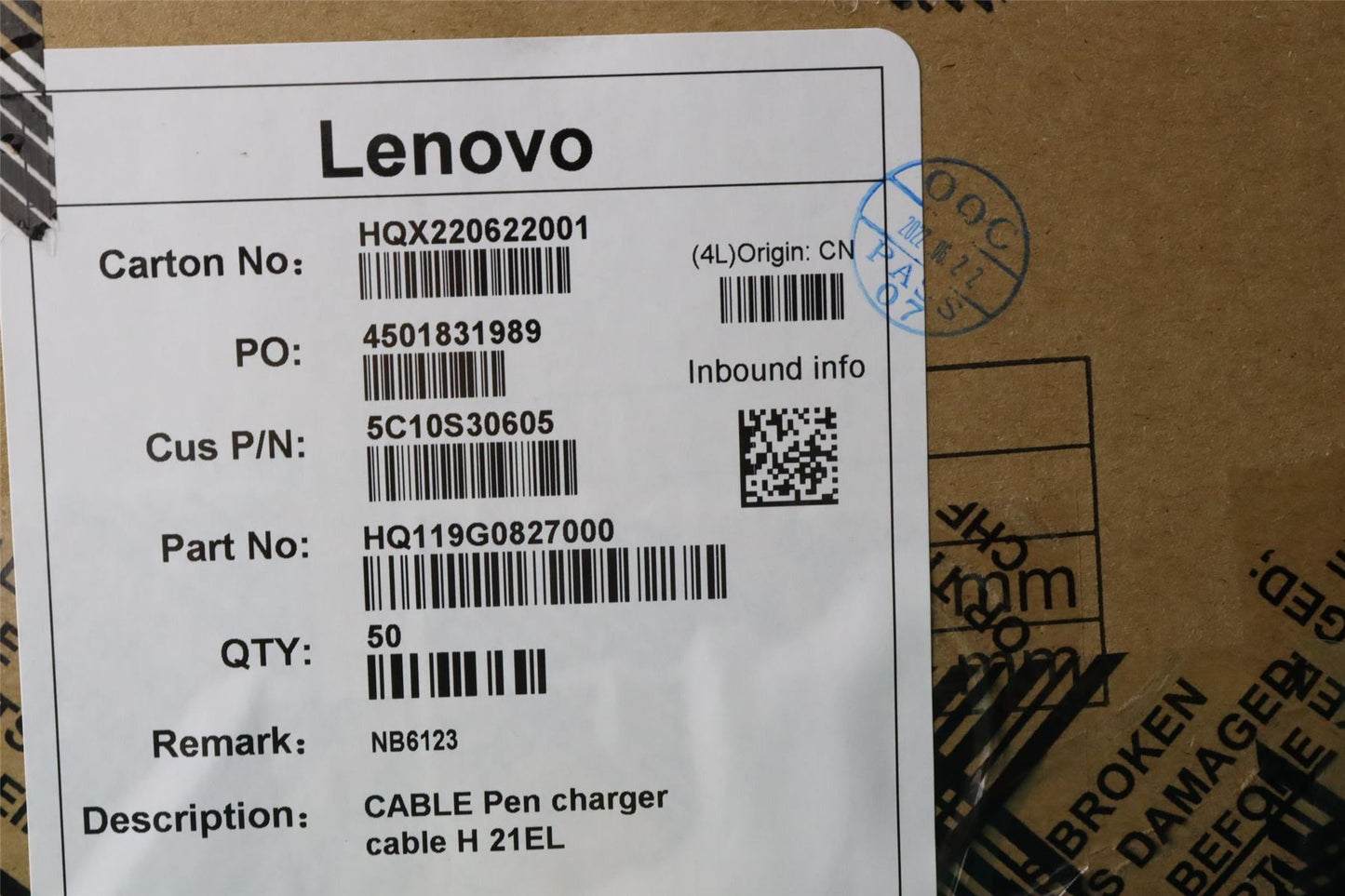 Lenovo Pen charger cable H 21EL 5C10S30605