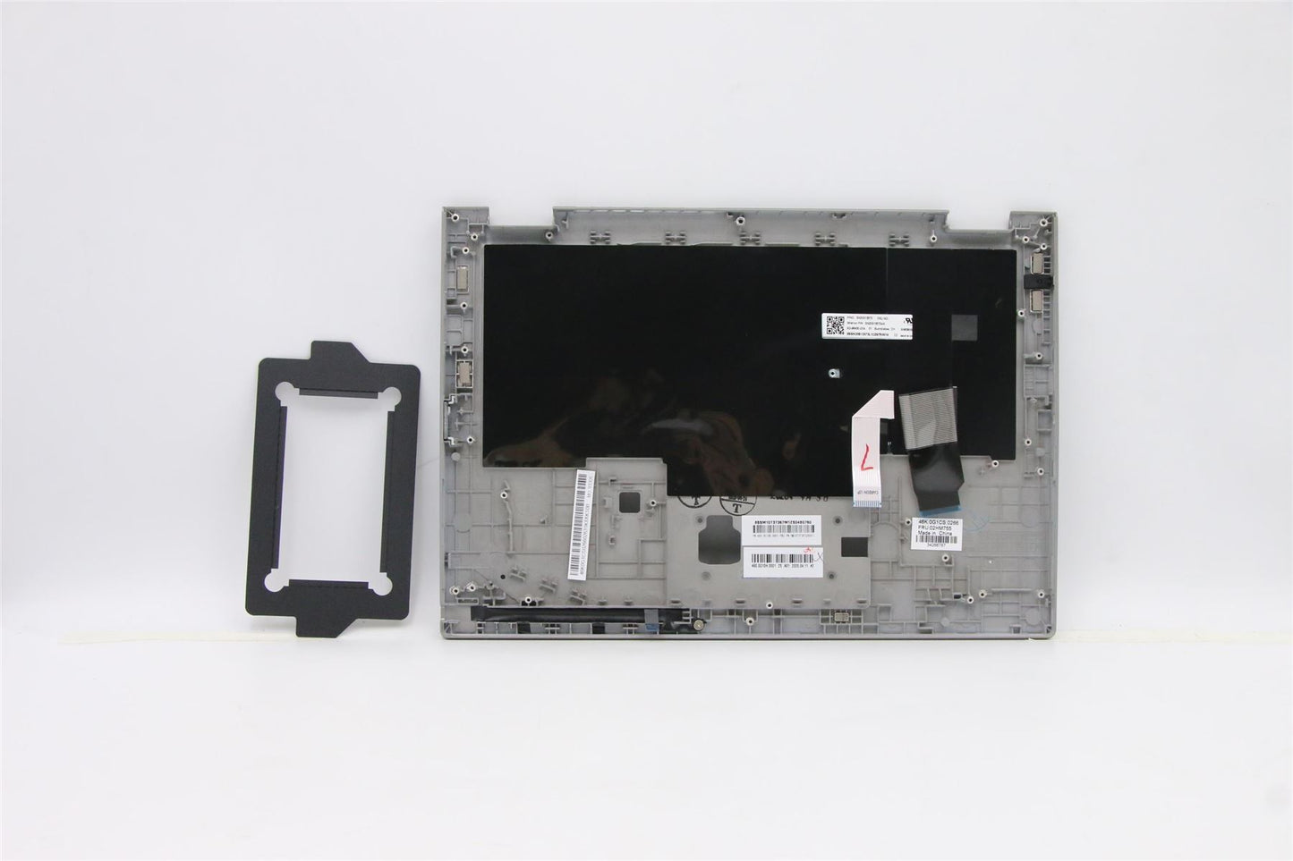 Lenovo Yoga X390 Palmrest Cover Touchpad Keyboard Swiss Silver 02HM754